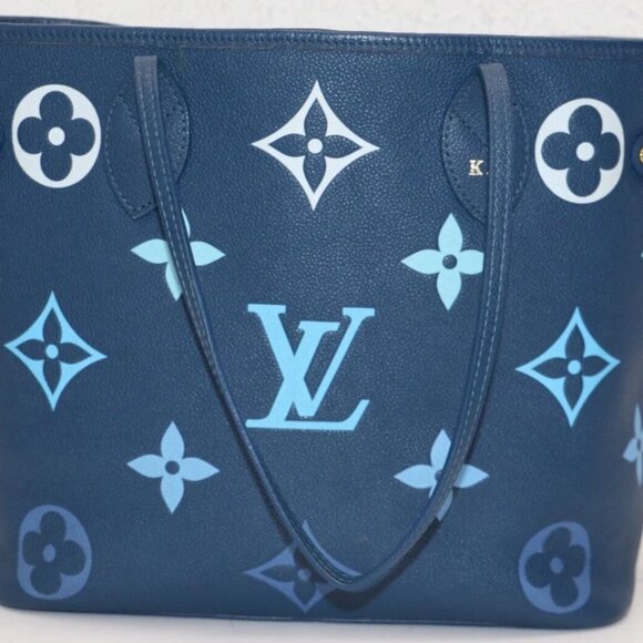 Louis Vuitton Empreinte Monogram Giant Neverfull MM Degrade Gradient Blue - Picture 4 of 15